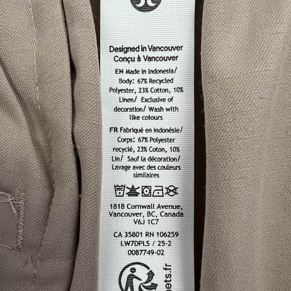 NWT Lululemon LuluLinen High-Rise Pleated Short 6" Sheer Oak Tan Linen Blend 27 - Picture 7 of 13